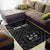 Fiji Personalised Area Rug - Fiji Seal With Polynesian Tattoo Style ( Black) - Polynesian Pride