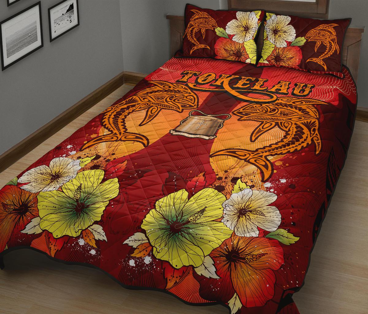 Tokelau Quilt Bed Sets - Tribal Tuna Fish - Polynesian Pride
