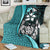 Samoa Polynesian Premium Blanket Turquoise - Turtle With Hook - Polynesian Pride