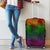 Polynesian Luggage Covers - Green Hibiscus Patterns Red - Polynesian Pride