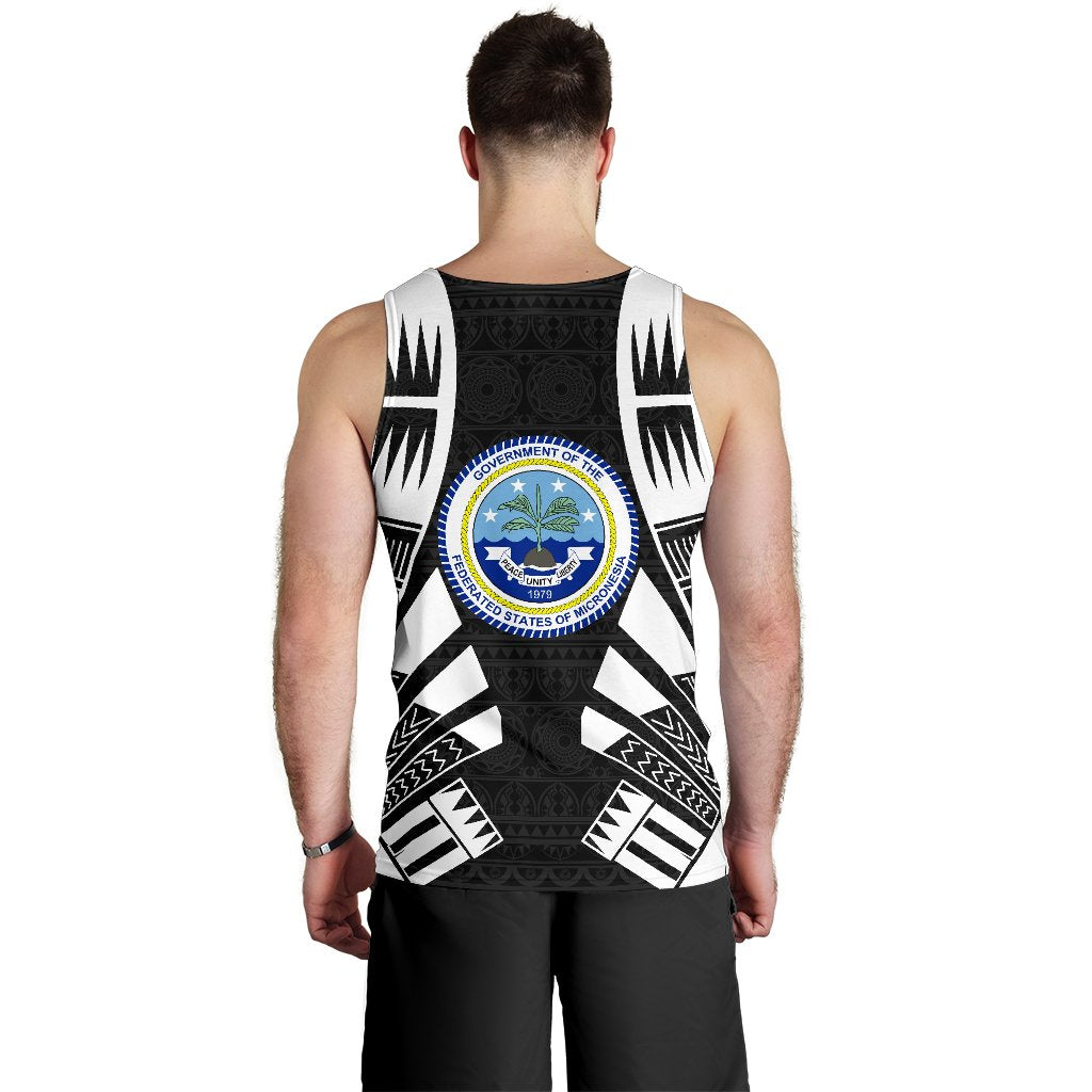 Federated States Of Micronesia Men Tank Top - Polynesian Tattoo Black - Polynesian Pride