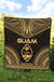 Guam Premium Quilt - Guam Coat Of Arms Polynesian Chief Gold Version - Polynesian Pride