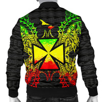 Wallis And Futuna Polynesian Men's Bomber Jacket Map Reggae - Polynesian Pride