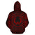 Pohnpei ll Over Hoodie Pohnpei Coat of rms Polynesian Red Black - Polynesian Pride