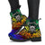 Tuvalu Custom Personalised Learther Boots - Rainbow Polynesian Pattern - Polynesian Pride