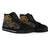 Tonga Polynesian High Top Shoes - Gold Turtle Flowing - Polynesian Pride