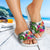 Tahiti Slide Sandals - Turtle Plumeria Banana Leaf - Polynesian Pride