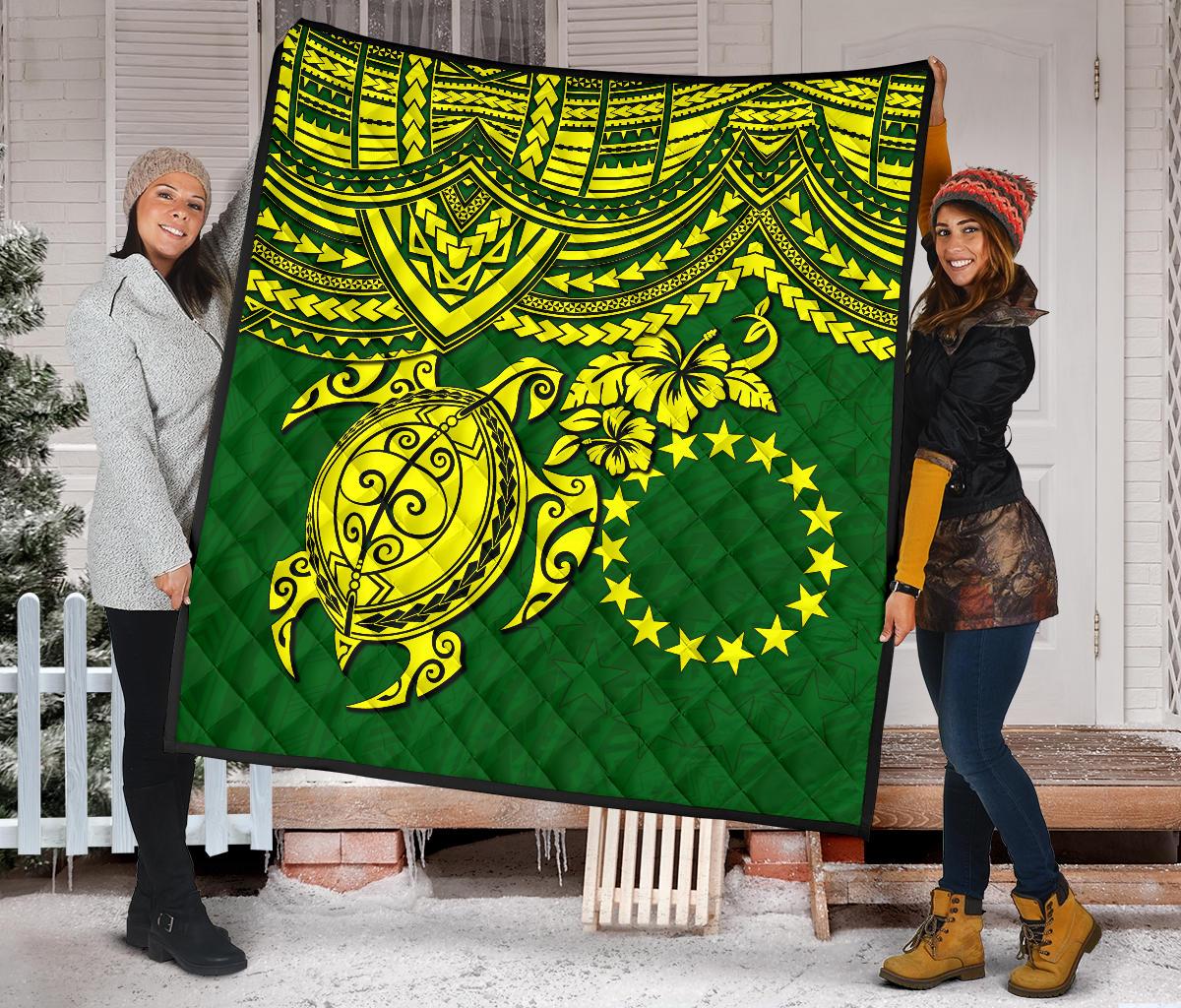 Cook Islands Polynesian Premium Quilt - Polynesian Turtle - Polynesian Pride