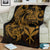 Polynesian Hawaii All Over Premium Blanket - Kanaka Maoli Gold Turtle - Polynesian Pride