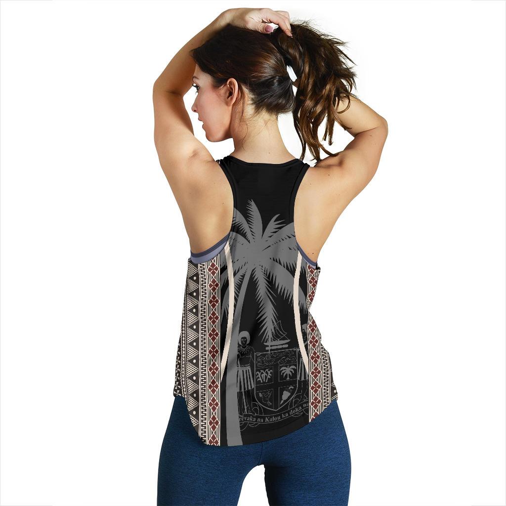 Fiji Women's Racerback Tank - Tapa Coconut - Polynesian Pride