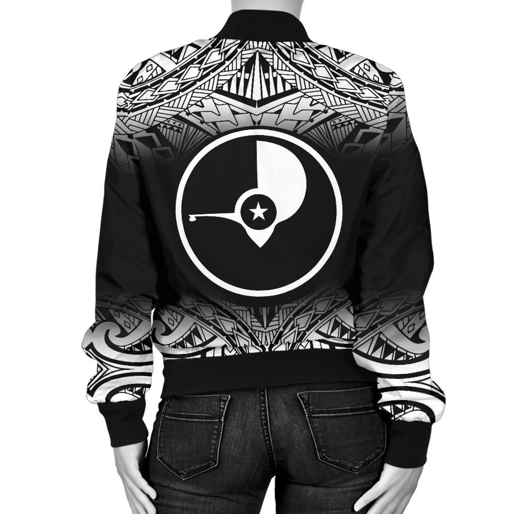 Yap Women's Bomber Jacket - Fog Black Style - Polynesian Pride