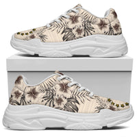 Cook Islands 2 Chunky Sneakers - The Beige Hibiscus - Polynesian Pride