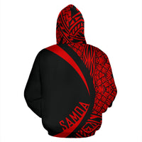 Samoa Polynesian Hoodie Circle Style Red Color - Polynesian Pride