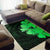 Royal Hibiscus Polynesian Tribal Area Rug Green AH - Polynesian Pride