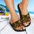 Federated States Of Micronesia Slide Sandals - Turtle Hibiscus Pattern Gold - Polynesian Pride