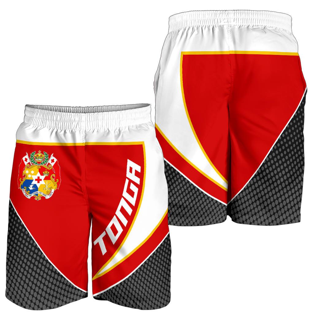 Tonga Flag Spine Men Short - Polynesian Pride