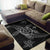 Kanaka Map Hibiscus Plumeria Turtle Art Polynesian Area Rug Gray AH - Polynesian Pride
