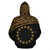 Cook Islands Polynesian Zip up Hoodie Curve Gold - Polynesian Pride