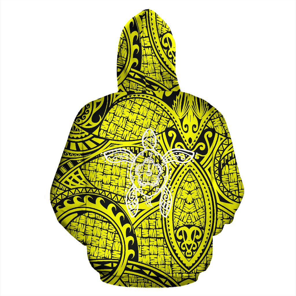 Hawaii Turtle Polynesian Zip up Hoodie Warrior Style - Polynesian Pride