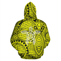 Hawaii Turtle Polynesian Zip up Hoodie Warrior Style - Polynesian Pride
