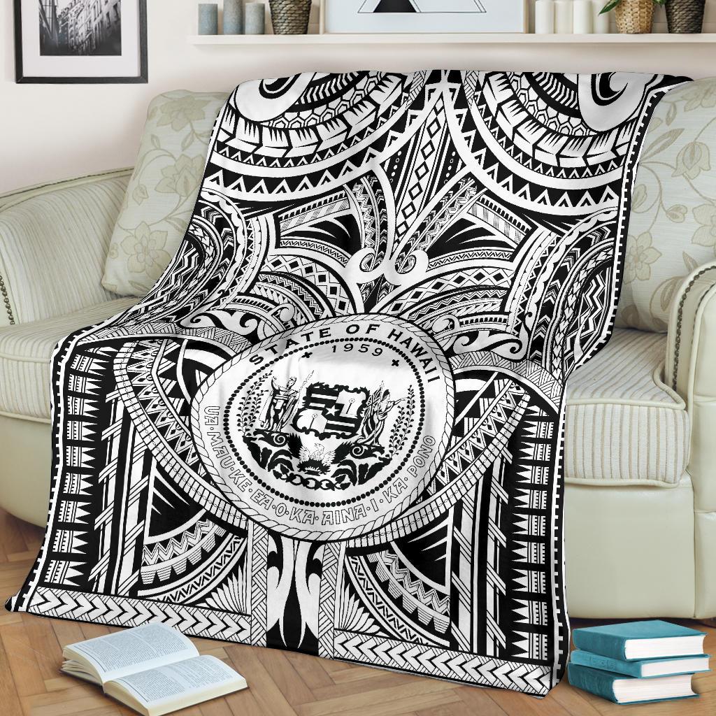 Hawaii Blankets - Polynesian Tattoo & Coat Of Arm Hawaii - Polynesian Pride