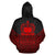 Samoa Polynesian Hoodie Red Black Pride Map nd Seal - Polynesian Pride