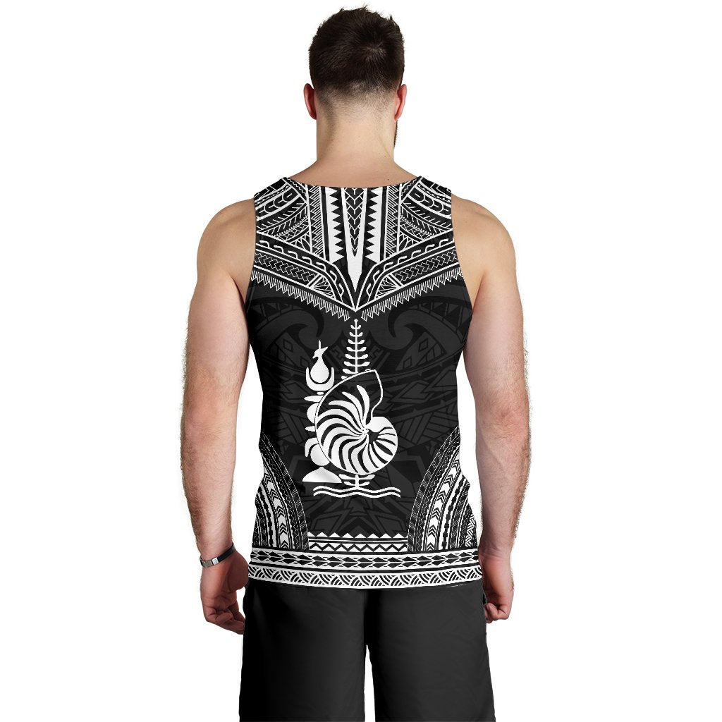 New Caledonia Men's Tank Top - Polynesian Chief Black Version - Polynesian Pride
