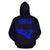 Tonga Polynesian Hoodie Tonga Coat of Arms In Turtle Map Blue - Polynesian Pride