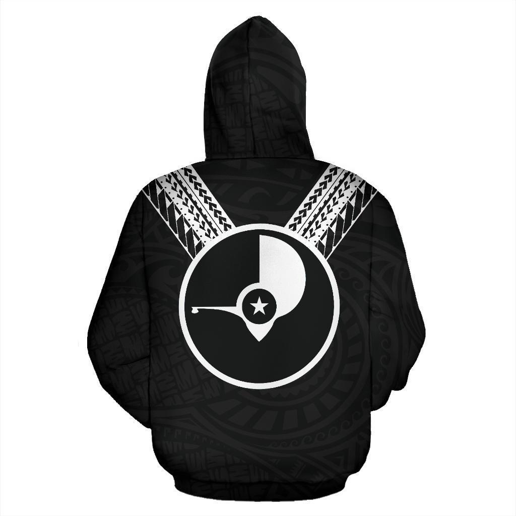 Yap All Over Zip up Hoodie Black Sailor Style - Polynesian Pride