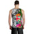 Fiji Men's Tank Top White - Turtle Plumeria Banana Leaf - Polynesian Pride