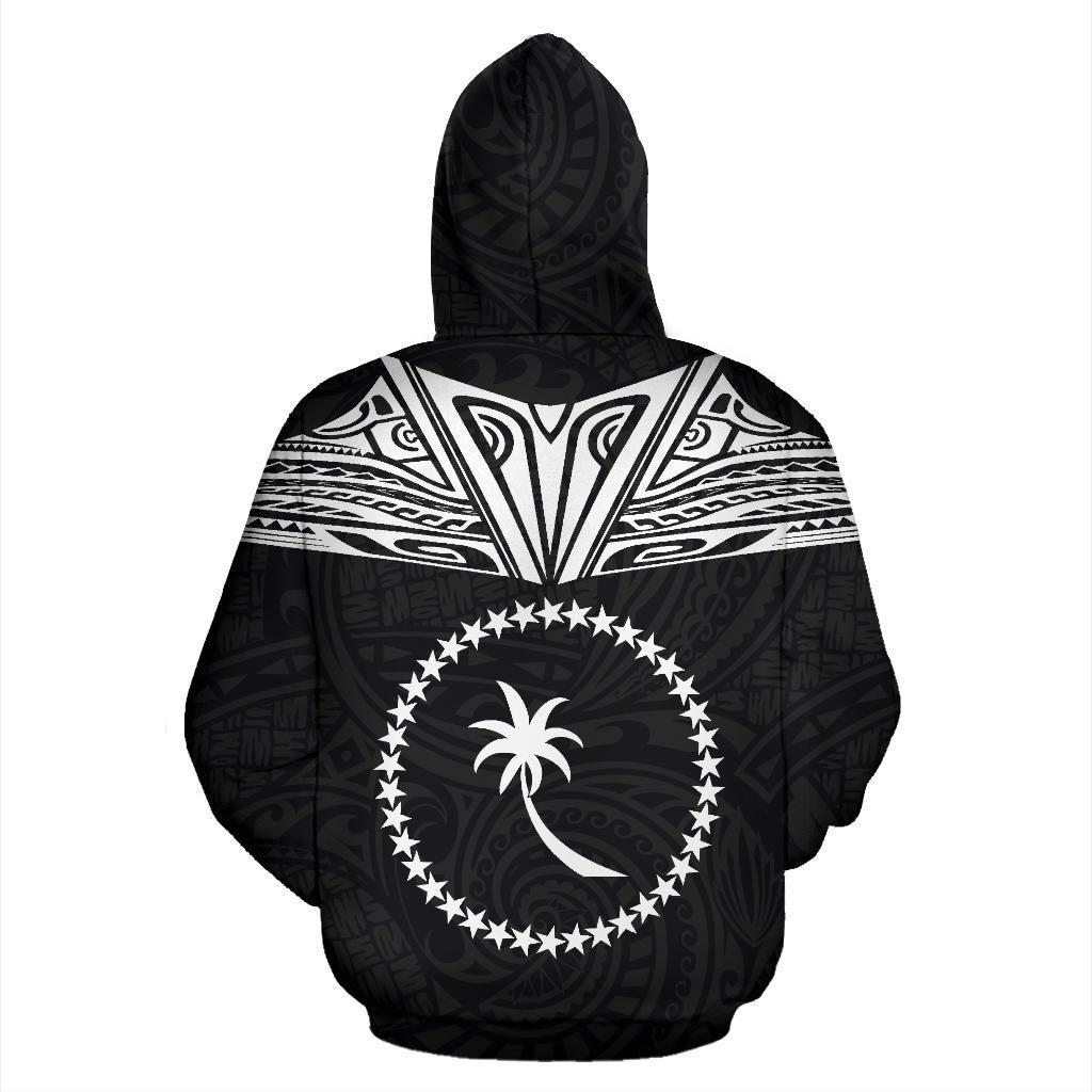 Chuuk All Over Zip up Hoodie Neck Style - Polynesian Pride