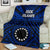 Cook Island Premium Blanket - Seal With Polynesian Tattoo Style ( Blue) White - Polynesian Pride