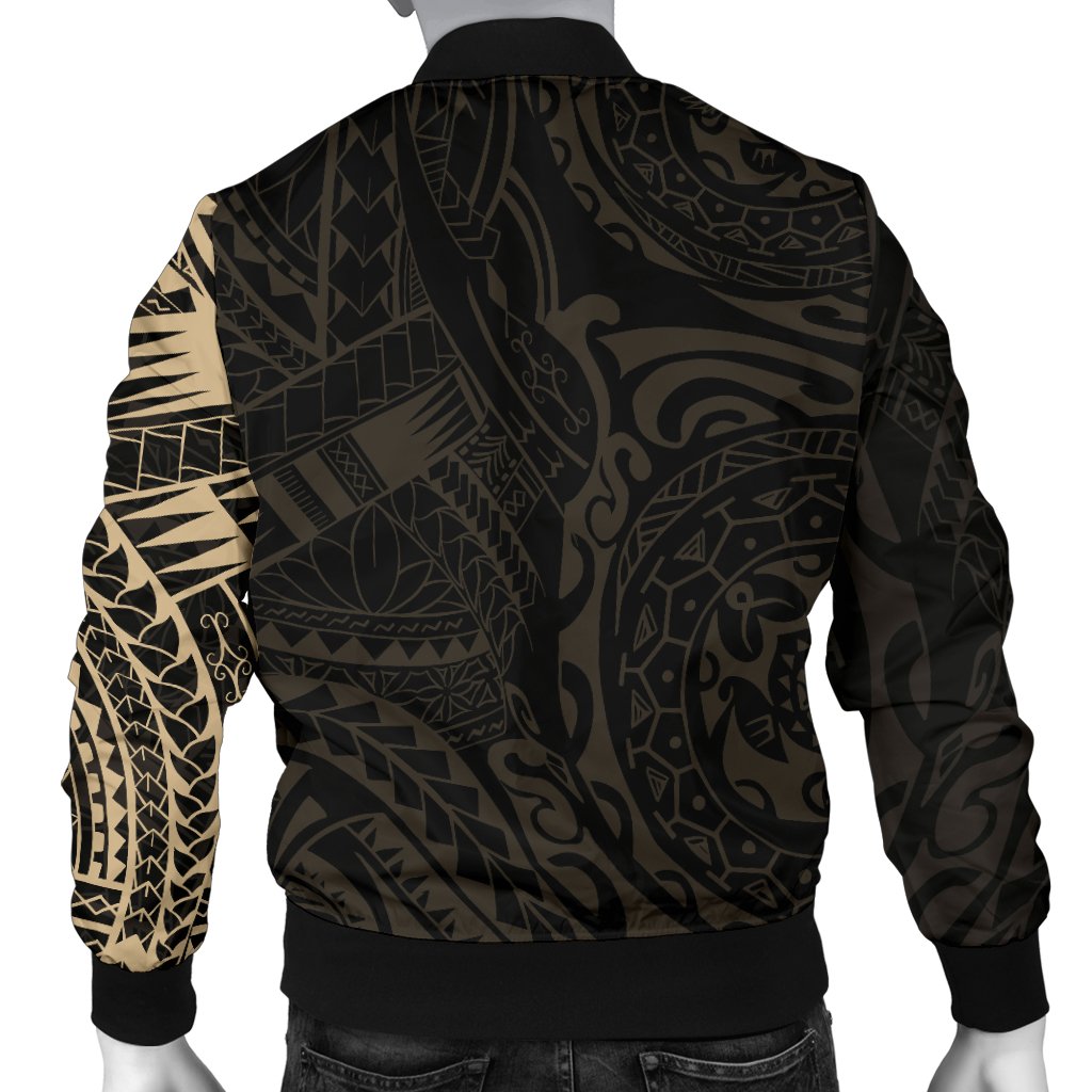 Samoa in My Heart Polynesian Tattoo Style Men's Bomber Jacket - Polynesian Pride