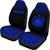 Samoa Custom Personalised Car Seat Covers - Samoa Coat Of Arms Polynesian Tattoo Fog Blue - Polynesian Pride