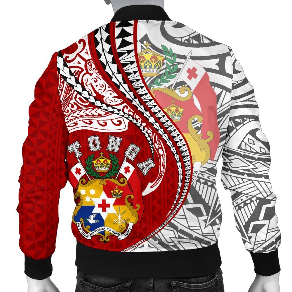 Tonga Men's Bomber Jacket Kanaloa Tatau Gen TO - Polynesian Pride