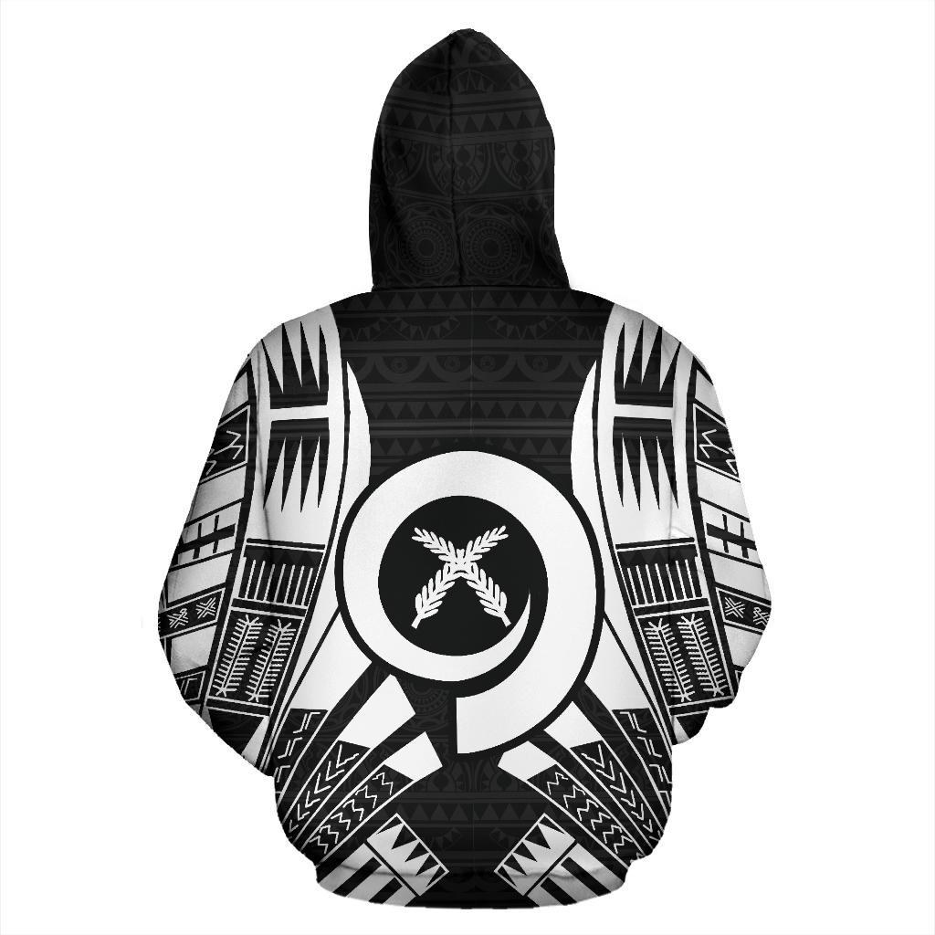 Vanuatu Polynesian Zip up Hoodie Black Tattoo - Polynesian Pride