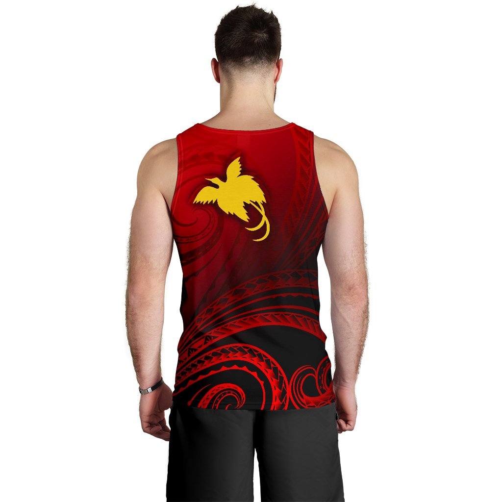 Papua New Guinea Men's Tank Top - Raggiana Bird of Paradise Polynesian Patterns - Polynesian Pride