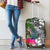Palau Luggage Covers White - Turtle Plumeria Banana Leaf Crest - Polynesian Pride