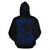 Polynesian Kakau Hammerhead Shark Map of Hawaii Hoodie Blue - Polynesian Pride
