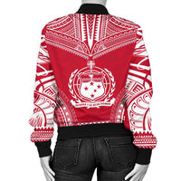 Samoa Flag Polynesian Chief Women'S Bomber Jacket - Polynesian Pride