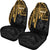 Hawaii Personalised Car Seat Covers - Kanaka Maoli With Polynesian Pattern In Heartbeat Style (Gold) - Polynesian Pride