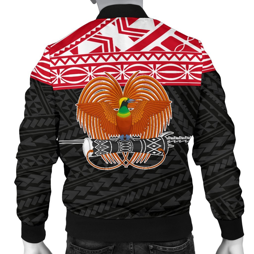 Papua New Guinea Men's Bomber Jacket - Polynesian Style - Polynesian Pride