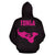 Tonga Polynesian Hoodie Tonga Coat of Arms In Turtle Map Pink - Polynesian Pride