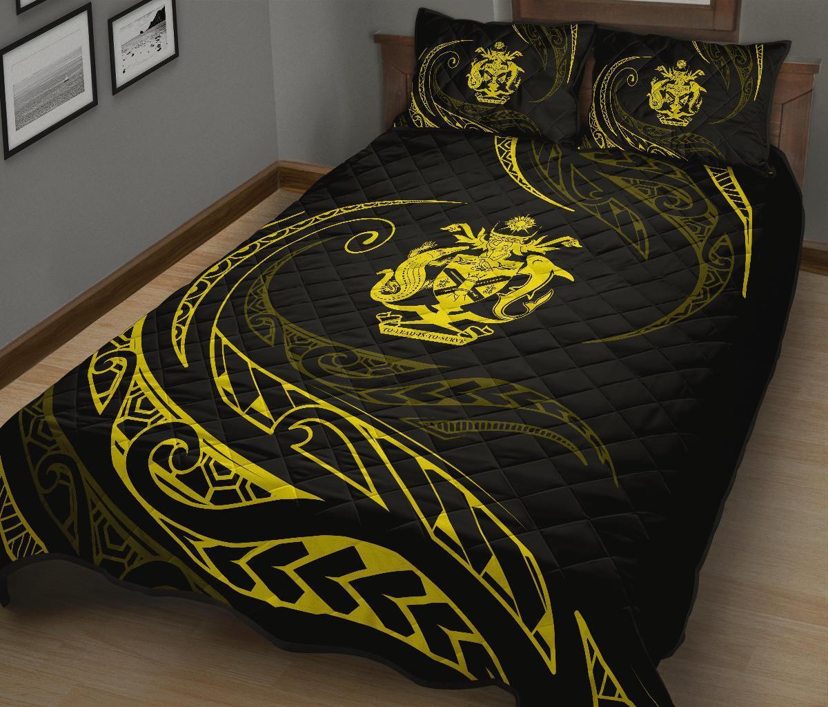 Solomon Quilt Bed Set - Yellow - Frida Style - Polynesian Pride