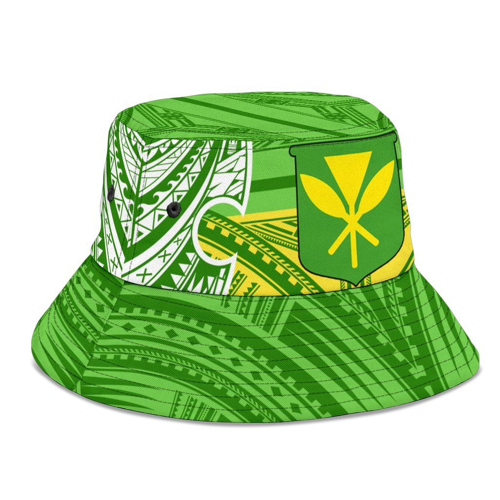 Hawaii Polynesian Bucket Hat - Hawaiian Pattern With Seal - Polynesian Pride