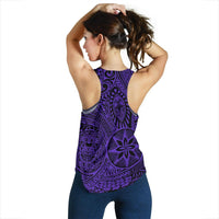 Polynesian Hawaiian Style Tribal Tattoo Violet Women's Racerback Tank Top - Polynesian Pride