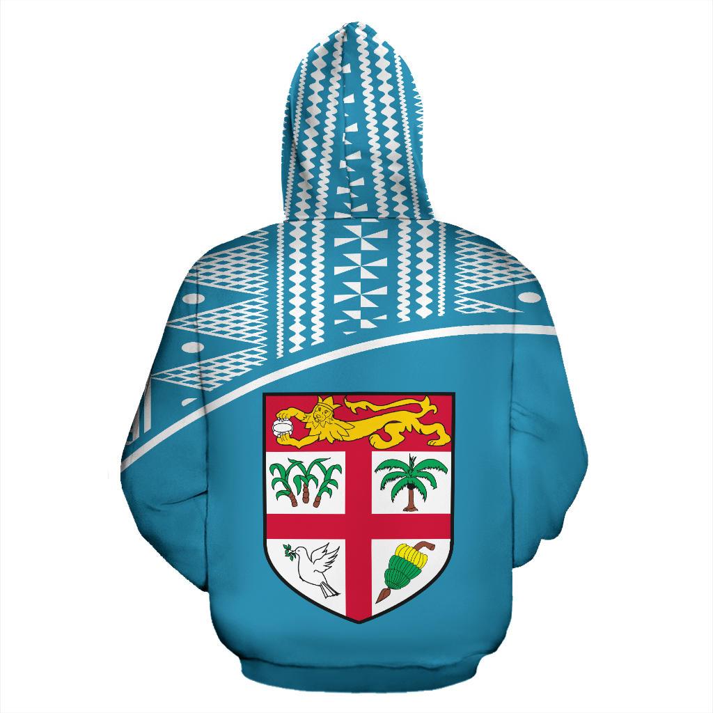 Fiji All Over Hoodie Polynesia Curve Style - Polynesian Pride