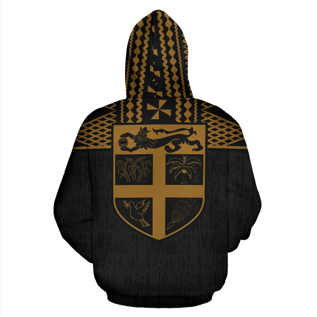 Fiji Polynesian Zip up Hoodie Gold - Polynesian Pride