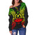 Vanuatu Polynesian Shoulder Sweater Map Reggae - Polynesian Pride