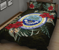 Federated States of Micronesia Polynesian Quilt Bed Set - Special Hibiscus - Polynesian Pride